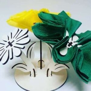 Intra απο ξύλο plywood 3mm-4mm πάχος – Ξύλινη θήκη για χαρτοπετσέτα λουλουδιών 10x10 cm INTRAVECTRY-MY558186