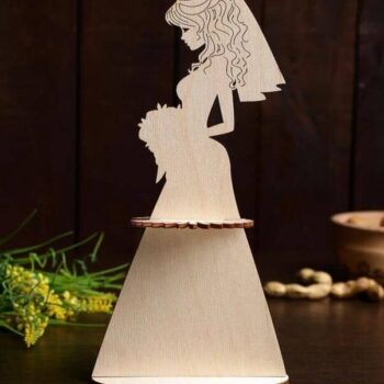 Intra απο ξύλο plywood 3mm-4mm πάχος – Κορίτσι με λουλούδια θήκη χαρτοπετσέτας 30x35 cm INTRAVECTRY-MY551354 - Image 1