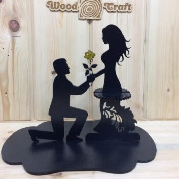 Intra απο ξύλο plywood 3mm-4mm πάχος – Ζευγάρι με θήκη χαρτοπετσέτας Proposal Flower 50x60 cm INTRAVECTRY-MY551356 - Image 1