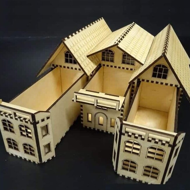 Intra απο ξύλο plywood 3mm-4mm πάχος – Φακελάκι τσαγιού από κόντρα πλακέ με λίμα με τρία συρτάρια 25x25 cm INTRAVECTRY-MY551381