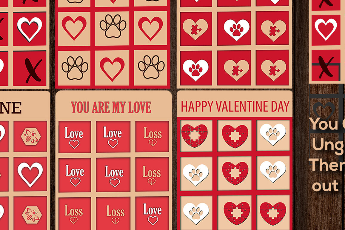 Intra απο ξύλο plywood 3mm-4mm πάχος – Πακέτο κοπής με λέιζερ για τα δάχτυλα του Αγίου Βαλεντίνου Δίασταση  20x20 cm INTRAFABR-51189046