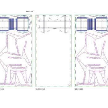 Intra απο ξύλο plywood 3mm-4mm πάχος – ξύλο DXF διάταξης καρέκλας Kerf από κόντρα πλακέ 40x40 cm INTRAVECTRY-MY556718 - Image 2