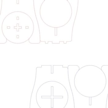 Intra απο ξύλο plywood 3mm-4mm πάχος – ξύλο 3D παζλ Στρογγυλό σκαμπό DXF 50x60 cm INTRAVECTRY-MY555343 - Image 3