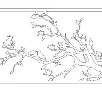 Intra απο ξύλο plywood 3mm-4mm πάχος – ξύλο DXF Πίνακας Τείχος Κλαδί δέντρου 20x25 cm INTRAVECTRY-MY555354 - Image 2