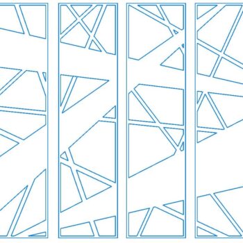 Intra απο ξύλο plywood 3mm-4mm πάχος – Γεωμετρική γραμμή τοίχου Σετ με 4 πάνελ ξύλο DXF 50x60 cm INTRAVECTRY-MY552330 - Image 3