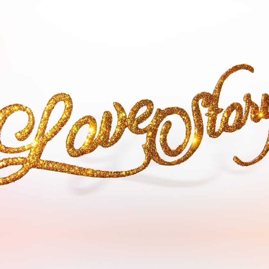 Intra απο ξύλο plywood 3mm-4mm πάχος – Διακόσμηση τέχνης Love Story Lettering για την Ημέρα του Αγίου Βαλεντίνου ξύλο DXF 30x35 cm INTRAVECTRY-MY552340