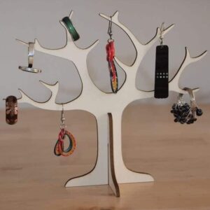 Intra απο ξύλο plywood 3mm-4mm πάχος – Δαχτυλίδι Δέντρο κοσμήματα Organizer Stand ξύλο DXF 20x20 cm INTRAVECTRY-MY552364