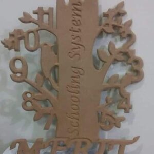 Intra απο ξύλο plywood 3mm-4mm πάχος – ξύλο 3D ρολόι τοίχου σε στυλ δέντρου DXF 15x20 cm INTRAVECTRY-MY560532