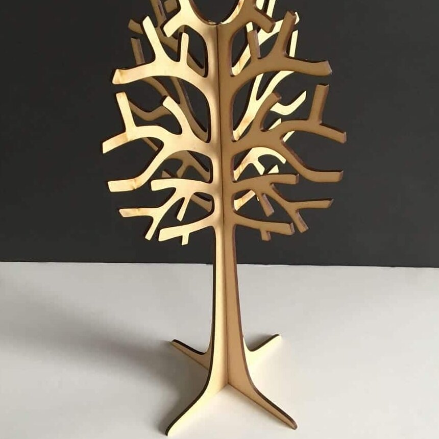 Intra απο ξύλο plywood 3mm-4mm πάχος – 3D Ξύλινο Δέντρο Βάση Βάσης κοσμήματος ξύλο DXF 25x30 cm INTRAVECTRY-MY559327