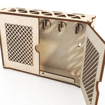 Intra απο ξύλο plywood 3mm-4mm πάχος – Ξύλινη θήκη για μπρελόκ για λίμα τοίχου 35x40 cm INTRAVECTRY-MY552506 - Image 1