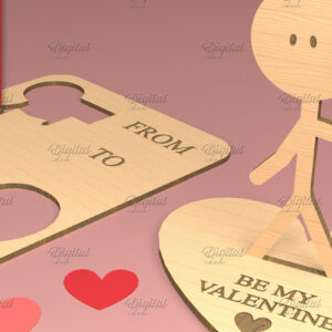 Intra απο ξύλο plywood 3mm-4mm πάχος – Ειδώλια του Αγίου Βαλεντίνου. Τρισδιάστατη Δίασταση  20x20 cm INTRAFABR-83739402