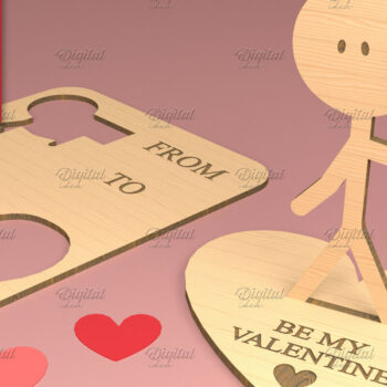 Intra απο ξύλο plywood 3mm-4mm πάχος – Ειδώλια του Αγίου Βαλεντίνου. Τρισδιάστατη Δίασταση  20x20 cm INTRAFABR-83739402 - Image 1