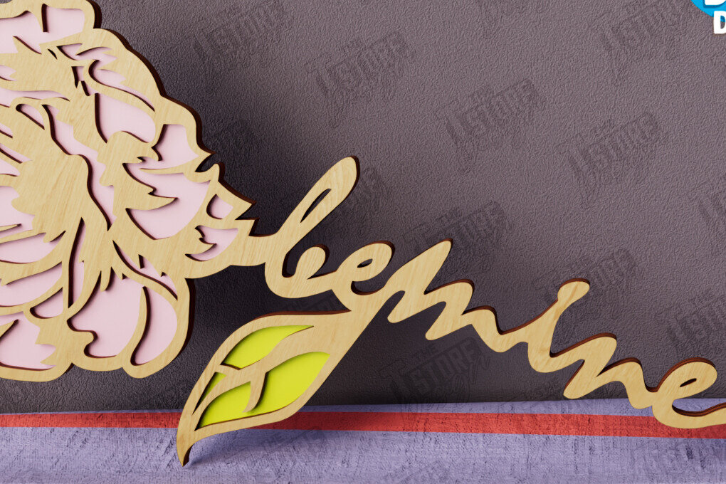 Intra απο ξύλο plywood 3mm-4mm πάχος – Λουλούδια του Αγίου Βαλεντίνου | Ρομαντικό δώρο Δίασταση  20x20 cm INTRAFABR-112499452