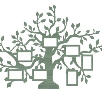 Intra απο ξύλο plywood 3mm-4mm πάχος – ξύλο διακόσμησης τοίχου με κορνίζα οικογενειακού δέντρου 10x10 cm INTRAVECTRY-MY555380 - Image 2