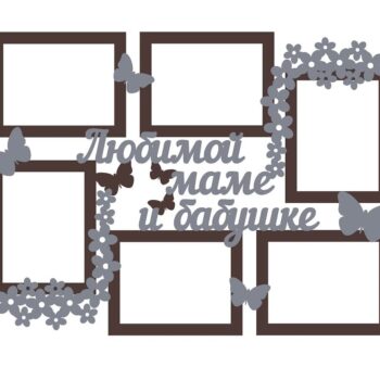 Intra απο ξύλο plywood 3mm-4mm πάχος – ξύλο κολάζ με κορνίζα τοίχου πεταλούδων και λουλουδιών 50x60 cm INTRAVECTRY-MY558567 - Image 2