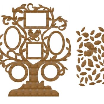 Intra απο ξύλο plywood 3mm-4mm πάχος – Μοναδικό ξύλο τέχνης τοίχου με κορνίζα οικογενειακού δέντρου 20x20 cm INTRAVECTRY-MY552939 - Image 2