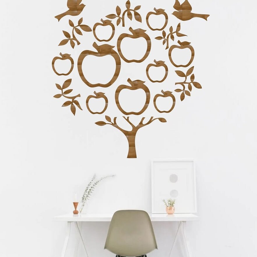 Intra απο ξύλο plywood 3mm-4mm πάχος – Οικογενειακό δέντρο με ξύλο κορνίζες Apple 15x20 cm INTRAVECTRY-MY552944