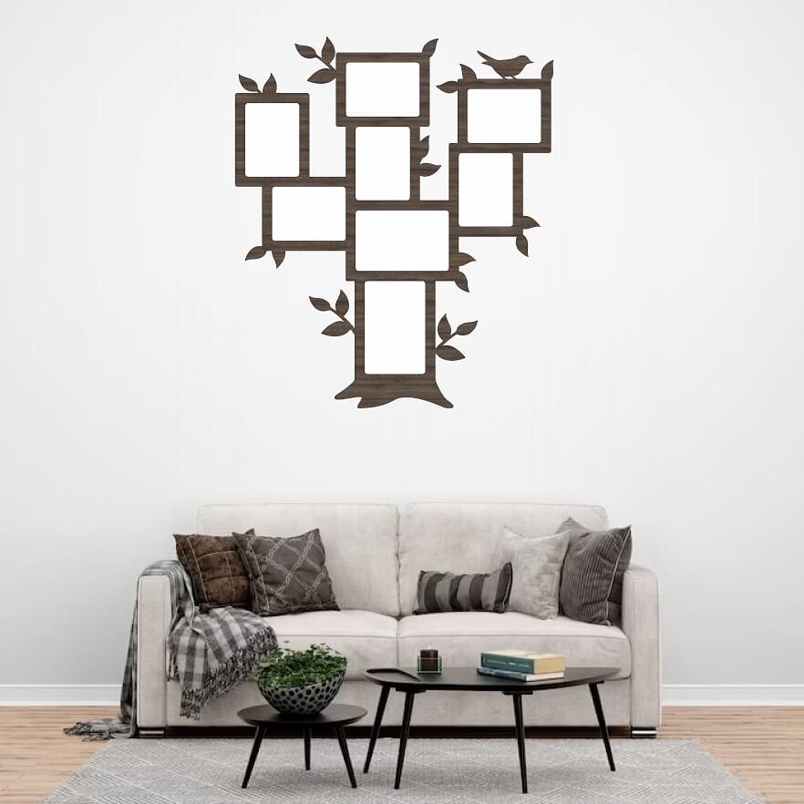 Intra απο ξύλο plywood 3mm-4mm πάχος – Υπέροχο επίπεδο δέντρο με ξύλο κορνίζας 25x30 cm INTRAVECTRY-MY558596