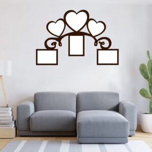 Intra απο ξύλο plywood 3mm-4mm πάχος – ξύλο κορνίζας φωτογραφιών κολάζ Three Hearts Six Pictures 30x30 cm INTRAVECTRY-MY556905