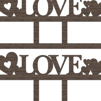 Intra απο ξύλο plywood 3mm-4mm πάχος – ξύλο Εικόνων Κολάζ με Κορνίζα Αγάπης 3 20x25 cm INTRAVECTRY-MY560577 - Image 2