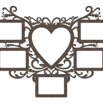 Intra απο ξύλο plywood 3mm-4mm πάχος – ξύλο Κολάζ κορνίζας καρδιών για παντρεμένο ζευγάρι 15x20 cm INTRAVECTRY-MY558605 - Image 2