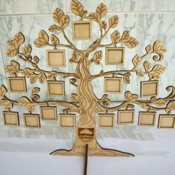 Intra απο ξύλο plywood 3mm-4mm πάχος – Βάση κορνίζας Family Tree με κρεμαστό ξύλο φωτογραφιών 30x30 cm INTRAVECTRY-MY556378 - Image 1
