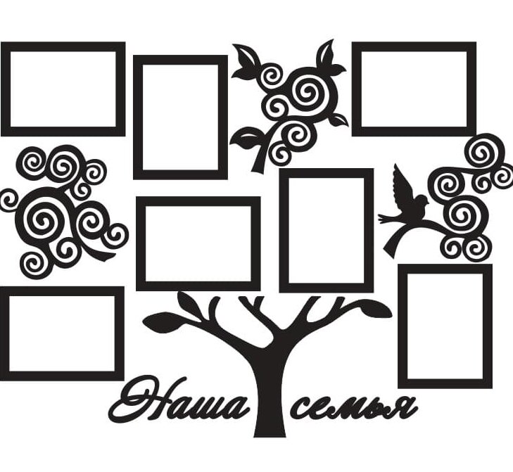 Intra απο ξύλο plywood 3mm-4mm πάχος – ξύλο πλαισίων κολάζ φωτογραφιών οικογενειακού δέντρου 15x20 cm INTRAVECTRY-MY557391