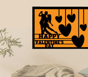 Intra απο ξύλο plywood 3mm-4mm πάχος – Αρχείο κοπής μετάλλου με λέιζερ για την ημέρα του Αγίου Βαλεντίνου Δίασταση  20x20 cm INTRAFABR-88087237