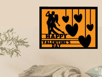 Intra απο ξύλο plywood 3mm-4mm πάχος – Αρχείο κοπής μετάλλου με λέιζερ για την ημέρα του Αγίου Βαλεντίνου Δίασταση  20x20 cm INTRAFABR-88087237 - Image 1