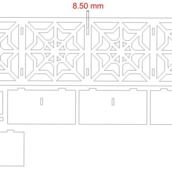 Intra απο ξύλο plywood 3mm-4mm πάχος – Πλωτό κατακόρυφο ράφι τοίχου 4 επιπέδων 30x35 cm INTRAVECTRY-MY557119 - Image 2