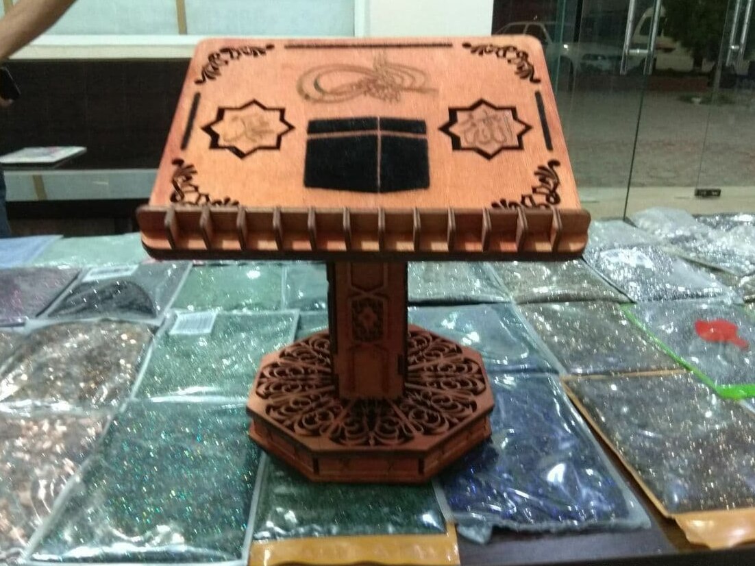 Intra απο ξύλο plywood 3mm-4mm πάχος – ξύλο Τουρκικού Στυλ του Ιερού Κορανίου 25x25 cm INTRAVECTRY-MY558846