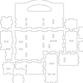 Intra απο ξύλο plywood 3mm-4mm πάχος – ξύλο οργανωτή καλλυντικών μακιγιάζ ξύλου 30x35 cm INTRAVECTRY-MY554312 - Image 2