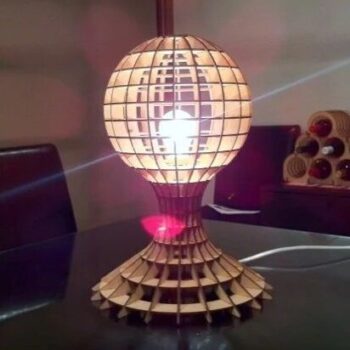 Intra απο ξύλο plywood 3mm-4mm πάχος – Σφαιρικό επιτραπέζιο φωτιστικό με λίμα με ξύλινα πηχάκια 25x30 cm INTRAVECTRY-MY560282 - Image 2