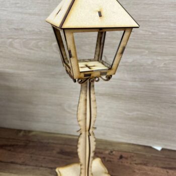 Intra απο ξύλο plywood 3mm-4mm πάχος – Vintage ξύλο Φαναριού Post Lamp Street 40x45 cm INTRAVECTRY-MY557911 - Image 2