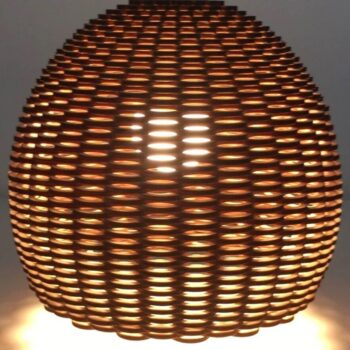 Intra απο ξύλο plywood 3mm-4mm πάχος – Λίμα αμπαζούρ οροφής κυματιστή 15x15 cm INTRAVECTRY-MY557913 - Image 1