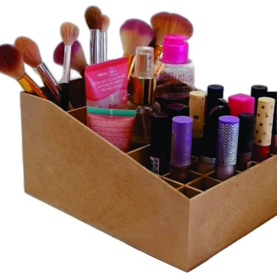 Intra απο ξύλο plywood 3mm-4mm πάχος – Brush Holder Lipstick Organizer File Cosmetic Box 40x40 cm INTRAVECTRY-MY554436