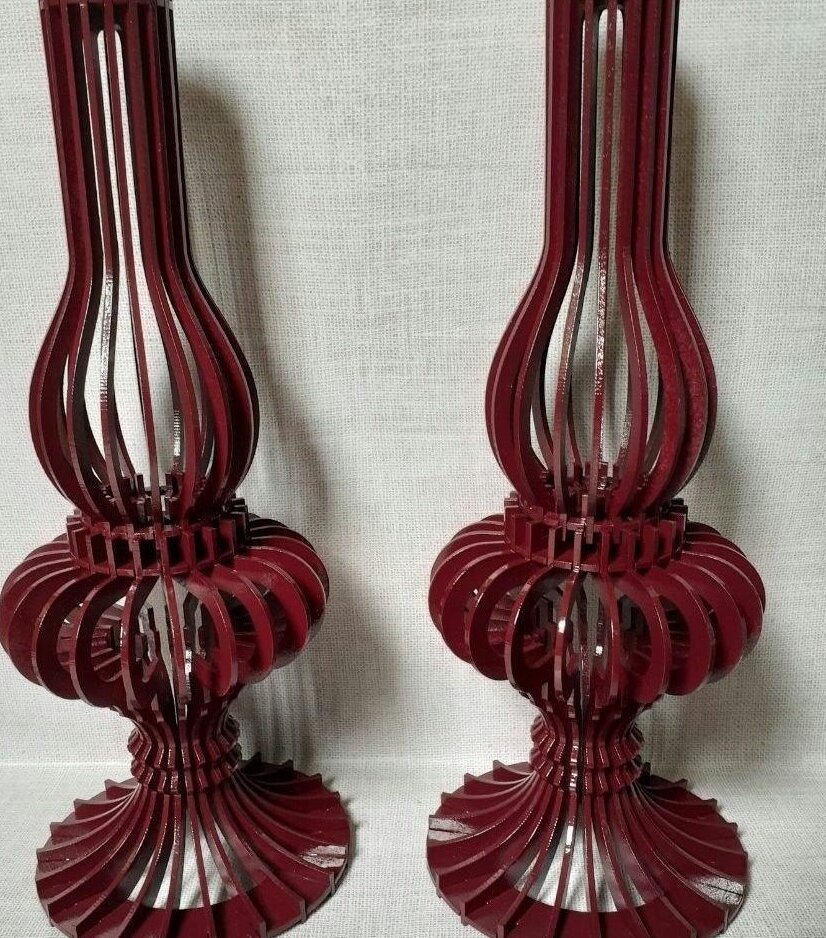 Intra απο ξύλο plywood 3mm-4mm πάχος – Vintage Κηροπήγιο Λάμπα Σκιά ξύλο 15x15 cm INTRAVECTRY-MY554476