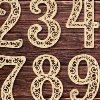 Intra απο ξύλο plywood 3mm-4mm πάχος – ξύλο floral Pattern Numbers 30x35 cm INTRAVECTRY-MY554487 - Image 1