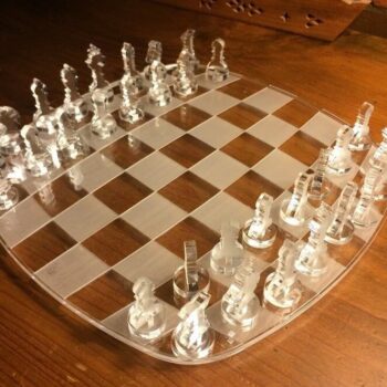 Intra απο ξύλο plywood 3mm-4mm πάχος – ξύλο σετ ακρυλικού παιχνιδιού σκακιού 20x20 cm INTRAVECTRY-MY554504 - Image 1