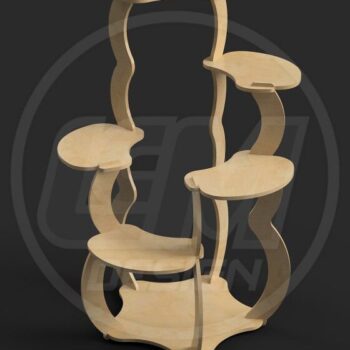 Intra απο ξύλο plywood 3mm-4mm πάχος – Βάση 4 επιπέδων ξύλου για φυτά για λουλούδια 20x20 cm INTRAVECTRY-MY559305 - Image 3