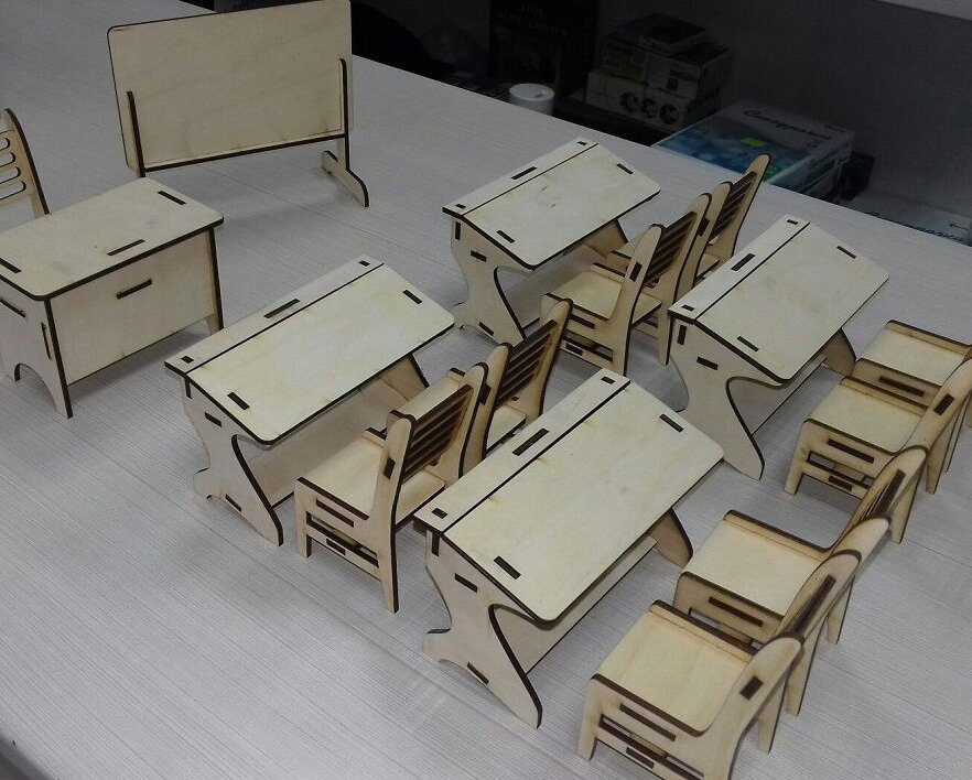 Intra απο ξύλο plywood 3mm-4mm πάχος – ξύλο μινιατούρα έπιπλα τάξης για παιδιά 50x60 cm INTRAVECTRY-MY554515