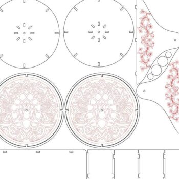 Intra απο ξύλο plywood 3mm-4mm πάχος – ξύλο θήκης για φακελάκι τσαγιού τροχού λούνα παρκ 20x25 cm INTRAVECTRY-MY560363 - Image 2