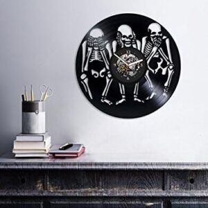 Intra απο ξύλο plywood 3mm-4mm πάχος – ξύλο ρολογιού τοίχου βινυλίου Skeleton 20x25 cm INTRAVECTRY-MY560725