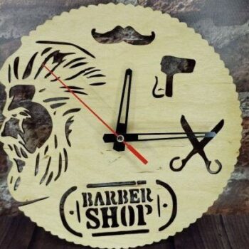 Intra απο ξύλο plywood 3mm-4mm πάχος – ξύλο ρολογιού τοίχου κομμωτηρίου κομμωτηρίου κουρείων 25x25 cm INTRAVECTRY-MY560964 - Image 2