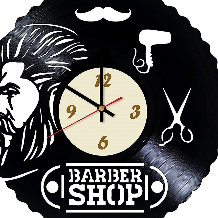 Intra απο ξύλο plywood 3mm-4mm πάχος – ξύλο ρολόι τοίχου δίσκου βινυλίου πινακίδας κουρείου 25x25 cm INTRAVECTRY-MY560727