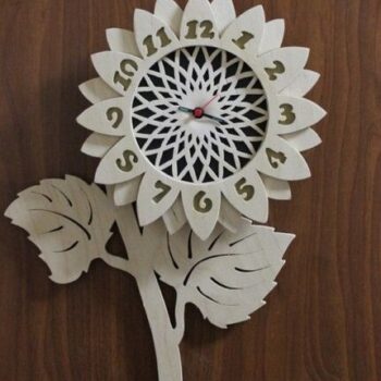 Intra απο ξύλο plywood 3mm-4mm πάχος – ξύλο ρολόι τοίχου από ξύλο ηλίανθου 15x20 cm INTRAVECTRY-MY557156 - Image 1