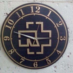 Intra απο ξύλο plywood 3mm-4mm πάχος – ξύλο Ρολόι τοίχου Rammstein 25x25 cm INTRAVECTRY-MY560984