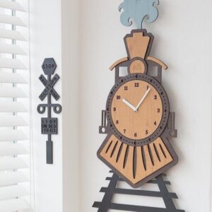 Intra απο ξύλο plywood 3mm-4mm πάχος – Ξύλινο Ξύλινο ρολόι τοίχου για παιδικό δωμάτιο 20x20 cm INTRAVECTRY-MY554571