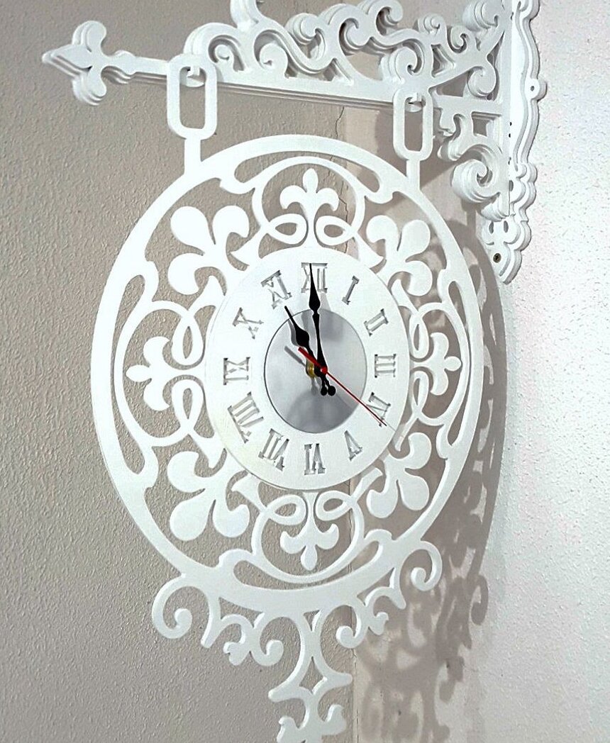 Intra απο ξύλο plywood 3mm-4mm πάχος – Ρολόι τοίχου με κρεμαστή λίμα βάσης 20x20 cm INTRAVECTRY-MY554579