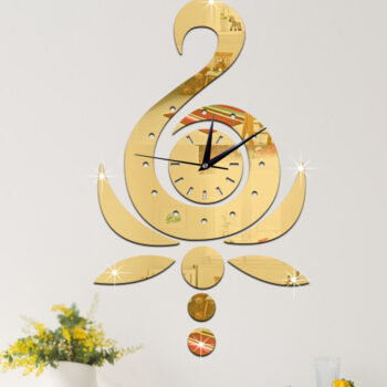 Intra απο ξύλο plywood 3mm-4mm πάχος – Lotus Swan Clock για ξύλο Σαλόνι 12x15 cm INTRAVECTRY-MY560999 - Image 2